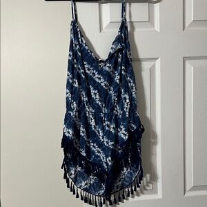 Victoria's Secret Navy and White Tie-Dye Top